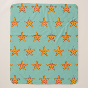 Niedlicher Orange Starfish Cartoon Sherpadecke