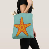 Niedlicher Orange Starfish Cartoon Tasche (Von Nahem)