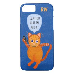 Niedlicher Orange Tabby Cat Cartoon Meow Puffer Mo iPhone 8/7 Hülle