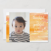 Niedlicher Orangefarbener AhornblätterErntedank Einladung (Vorderseite)