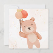 Niedlicher Orangefarbener Bär Dankeskarte (Rückseite)