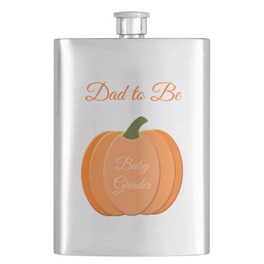 Niedlicher orangefarbener neutraler Pumpkin-Vater Flachmann (Vorderseite)