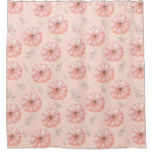 Niedlicher Orangefarbener Pumpkin Fall Duschvorhan Duschvorhang (Vorderseite)