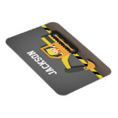 Niedlicher Orangen Baggerbaukasten Magnet (Rechte Seite)