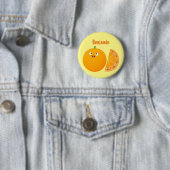 Niedlicher Orangenfrucht-Cartoon Button (Beispiel)