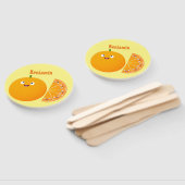 Niedlicher Orangenfrucht-Cartoon Fächer (Non-assembled)