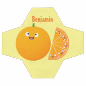 Niedlicher Orangenfrucht-Cartoon Fußball (Flach)