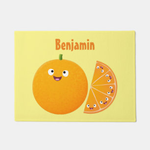Niedlicher Orangenfrucht-Cartoon Fußmatte