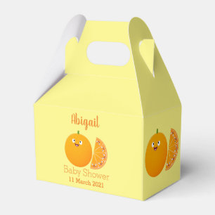 Niedlicher Orangenfrucht-Cartoon Geschenkschachtel
