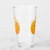 Niedlicher Orangenfrucht-Cartoon Glas (Links)