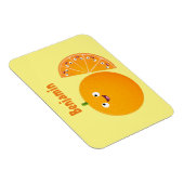 Niedlicher Orangenfrucht-Cartoon Magnet (Rechte Seite)