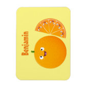 Niedlicher Orangenfrucht-Cartoon Magnet (Vertikal)