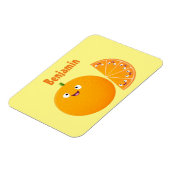 Niedlicher Orangenfrucht-Cartoon Magnet (Linke Seite)
