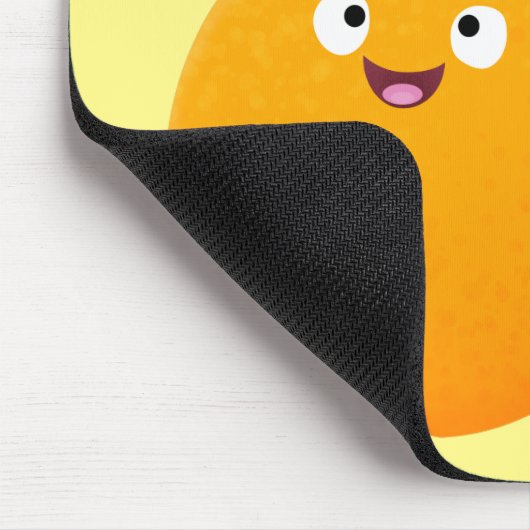 Niedlicher Orangenfrucht-Cartoon Mousepad (Ecke)
