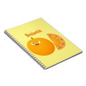 Niedlicher Orangenfrucht-Cartoon Notizblock (Rechte Seite)