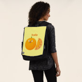 Niedlicher Orangenfrucht-Cartoon Rucksack (Ausgewaschen)