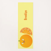 Niedlicher Orangenfrucht-Cartoon Yogamatte (Vorderseite)