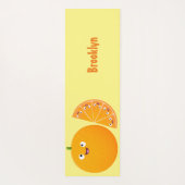 Niedlicher Orangenfrucht-Cartoon Yogamatte (Rückseite)