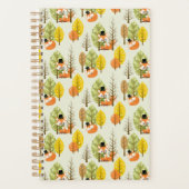 Niedlicher Orangenfuchs Herbstbäume Hipster Planer (Vorderseite)