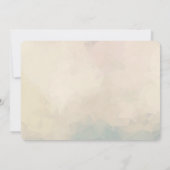 Niedlicher Orangenfuchs mit grüner Kleider-Baby-Du Einladung (Rückseite)