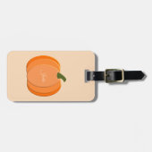 Niedlicher Orangengeschlecht-Neutraler Pumpkin-Ind Gepäckanhänger (Vorderseite horizontal)