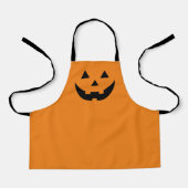 Niedlicher Orangenkürbis, Schwarzer Kürbislaterne Schürze (Vorderseite)