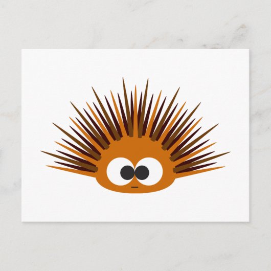 Niedlicher Orangensee Urchin Postkarte (Vorderseite)