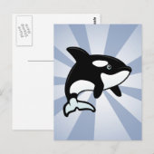 Niedlicher Orca/Killerwal Postkarte (Vorne/Hinten)