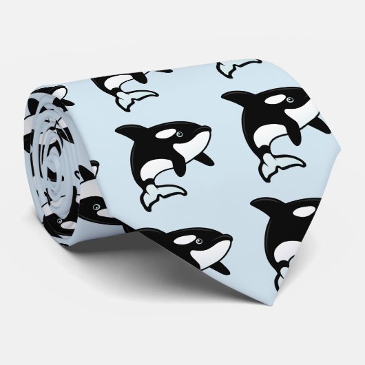 Niedlicher Orca Krawatte (Gerollt)