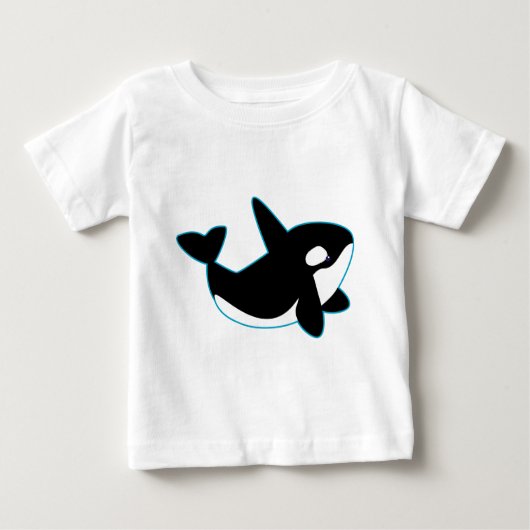 Niedlicher Orca (Mörder-Wal) Baby T-shirt (Vorderseite)
