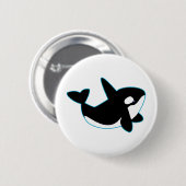 Niedlicher Orca (Mörder-Wal) Button (Vorne & Hinten)