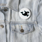 Niedlicher Orca (Mörder-Wal) Button (Beispiel)