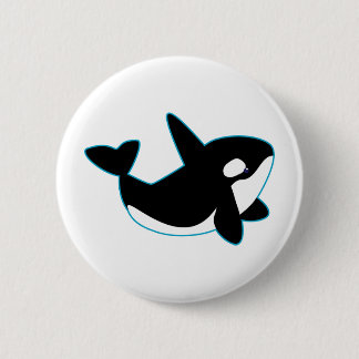 Niedlicher Orca (Mörder-Wal) Button