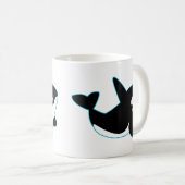 Niedlicher Orca (Mörder-Wal) Kaffeetasse (VorderseiteRechts)