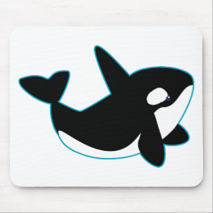 Niedlicher Orca (Mörder-Wal) Mousepad