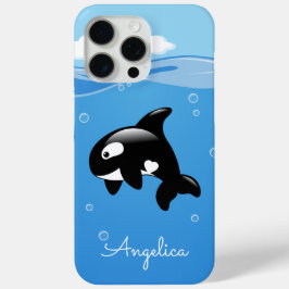 Niedlicher Orca-Wal im Ozean mit Individuelle Name Case-Mate iPhone Hülle
