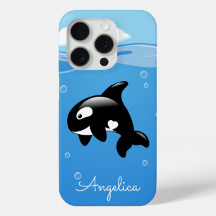Niedlicher Orca-Wal im Ozean mit Individuelle Name Case-Mate iPhone Hülle