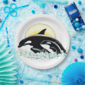 Niedlicher Orca-Wal Pappteller (Party)