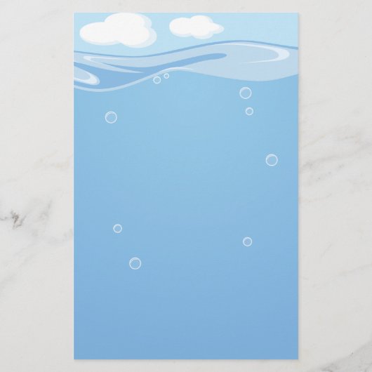 Niedlicher Orca Whale im Ozean Briefpapier (Rückseite)