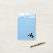 Niedlicher Orca Whale im Ozean Post-it Klebezettel (Auf Schreibtisch)