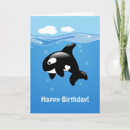 Niedlicher Orca Whale zum Geburtstag Karte