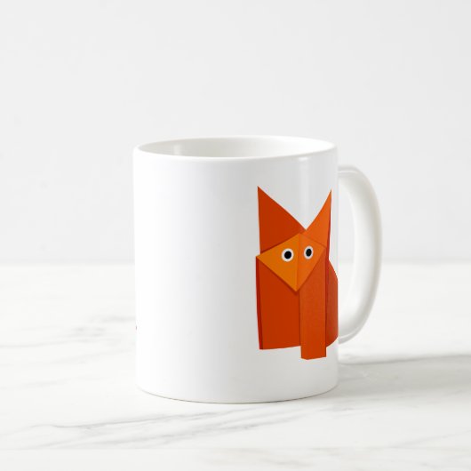 Niedlicher Origami Fox-Kinder Kaffeetasse (VorderseiteRechts)