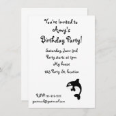 Niedlicher Orkanwal Einladung (Vorne/Hinten)