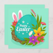 Niedlicher Oster Einladung (Vorne/Hinten)