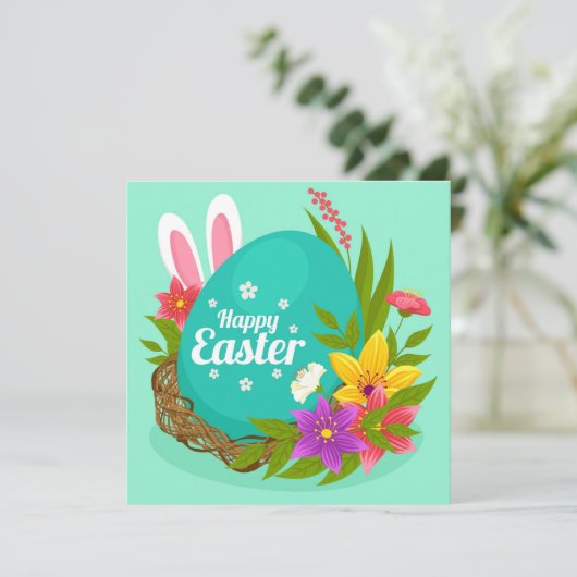 Niedlicher Oster Einladung (Stehend Vorderseite)