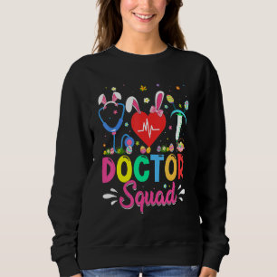 Niedlicher Osterarzt Squad Bunny Ostertag Eggs Cos Sweatshirt