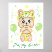 Niedlicher Osterbär für eine positive Stimmung Pos Poster (Vorne)