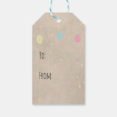 Niedlicher Osterbootstil Geschenkanhänger (Rückseite)