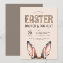 Niedlicher Osterbrunch und Eierjagd Einladung
