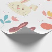 Niedlicher Ostereier Cartoon Geschenkpapier (Ecke)